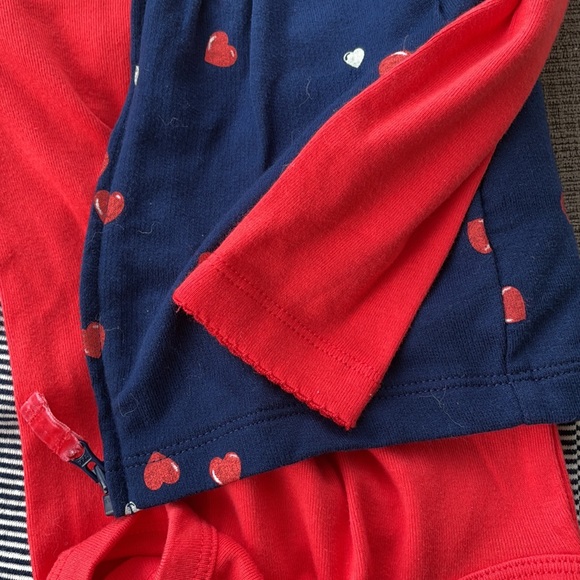 3 piece blue heart vest hoodie long sleeve pants - Picture 5 of 7